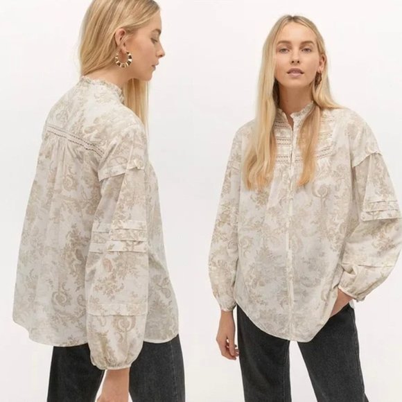 Urban Outfitters Tops - Elegant Cream Paisley Blouse